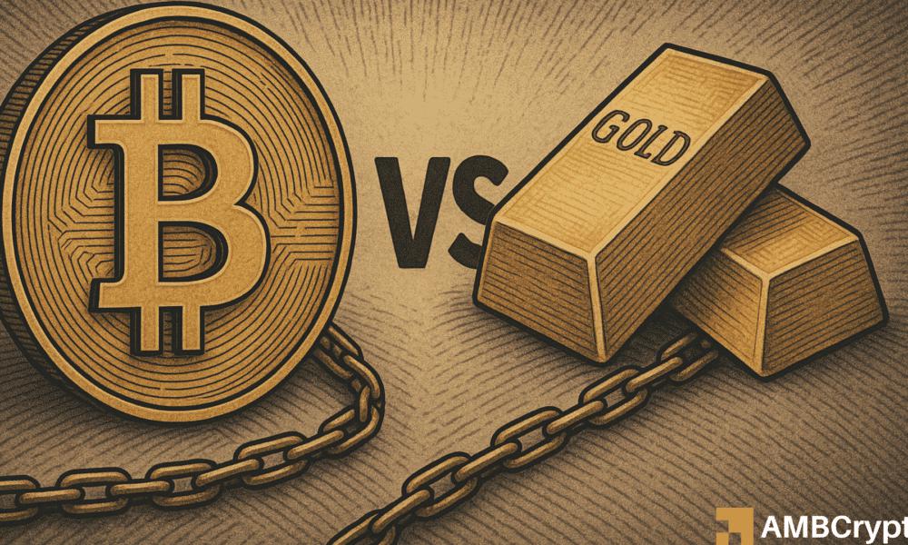 比特币 vs. 黄金：黄金价格飙升，比特币表现疲软